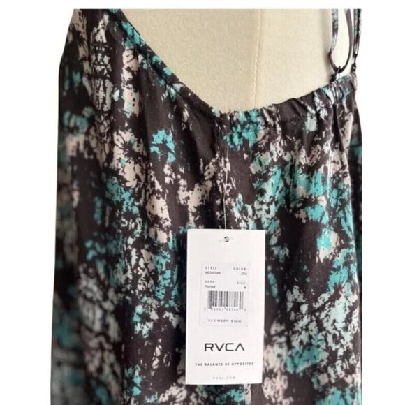RVCA Womens Teal Rayon Thrilled Strappy Cutout Sleeveless Dress Size M - Picture 7 of 16